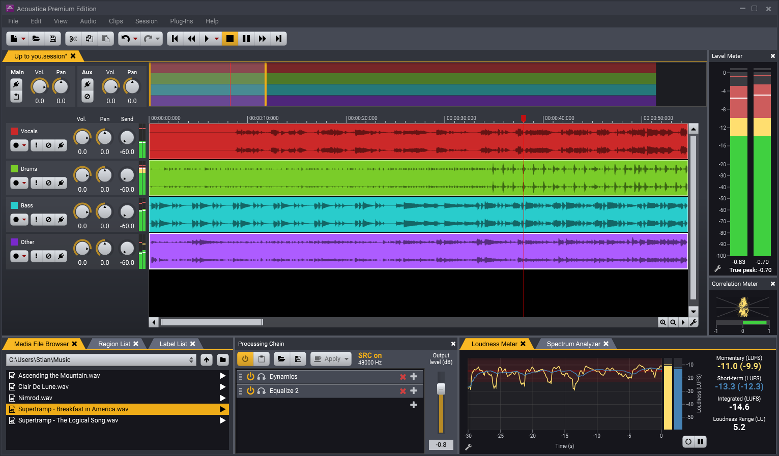 DIUS X ACOUSTICA Screen